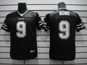 Jerseys Factory Cheap Cowboys #9 Tony Romo Black Shadow Embroide