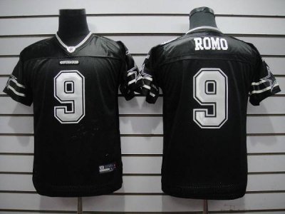 Jerseys Factory Cheap Cowboys #9 Tony Romo Black Shadow Embroide
