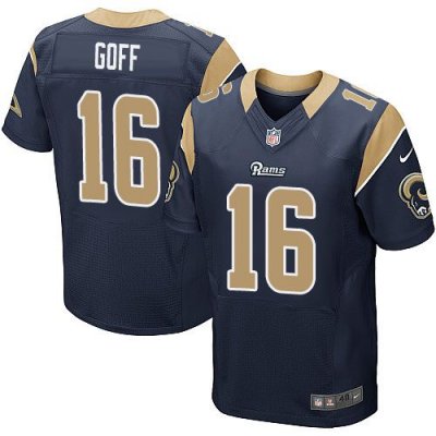 Jerseys Factory Cheap Nike Rams #16 Jared Goff Navy Blue Team Co