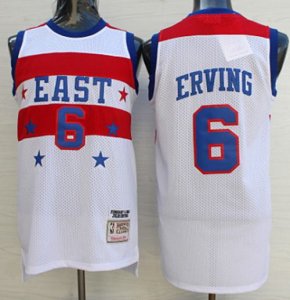 Jerseys Factory Cheap 76ers #6 Julius Erving White 1980 All Star