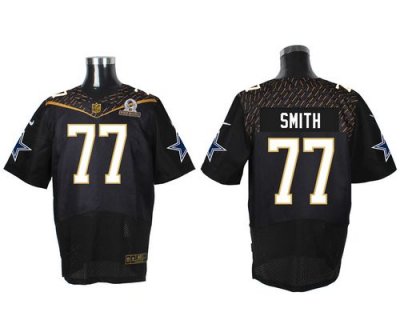 Jerseys Factory Cheap Nike Cowboys #77 Tyron Smith Black 2016 Pr