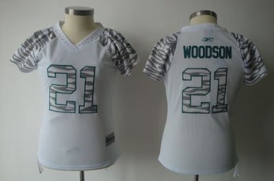 Jerseys Factory Cheap Packers #21 Charles Woodson White Women's
