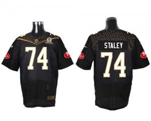 Jerseys Factory Cheap Nike 49ers #74 Joe Staley Black 2016 Pro B