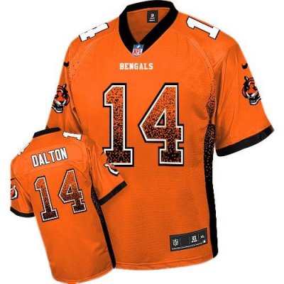 Jerseys Factory Cheap Nike Bengals #14 Andy Dalton Orange Altern