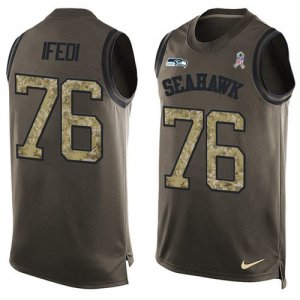 Jerseys Factory Cheap Nike Seahawks #76 Germain Ifedi Green Men'