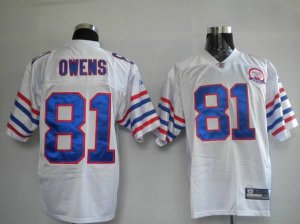 Jerseys Factory Cheap Bills #81 Terrell Owens White AFL 50th Ann