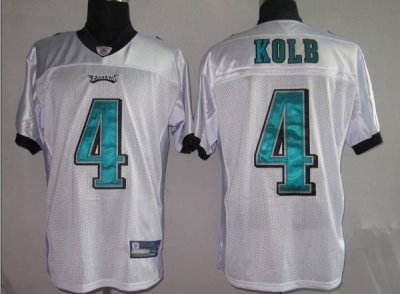 Jerseys Factory Cheap Eagles Kevin Kolb #4 Stitched White NFL Je