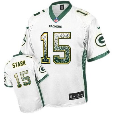 Jerseys Factory Cheap Nike Packers #15 Bart Starr White Men's St