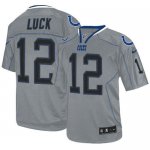 Jerseys Factory Cheap Nike Colts #12 Andrew Luck Lights Out Grey