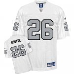 Jerseys Factory Cheap Raiders #26 Stanford Routt White Silver Gr