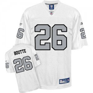 Jerseys Factory Cheap Raiders #26 Stanford Routt White Silver Gr