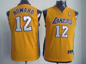 Jerseys Factory Cheap Revolution 30 Lakers #12 Dwight Howard Yel