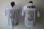 Jerseys Factory Cheap Raiders #3 Carson Palmer White Silver Grey