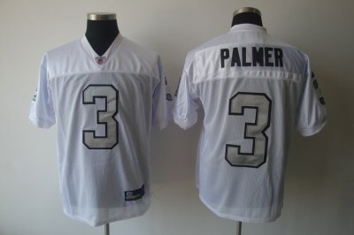 Jerseys Factory Cheap Raiders #3 Carson Palmer White Silver Grey
