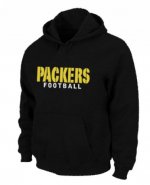 Jerseys Factory Cheap Green Bay Packers Font Pullover Hoodie Bla