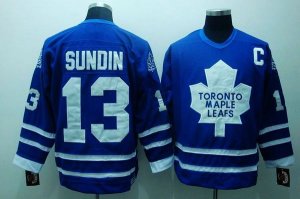 Jerseys Factory Cheap Maple Leafs #13 Mats Sundin Embroidered Bl