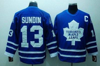 Jerseys Factory Cheap Maple Leafs #13 Mats Sundin Embroidered Bl