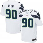 Jerseys Factory Cheap Nike Seahawks #90 Jarran Reed White Men's