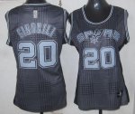 Jerseys Factory Cheap Spurs #20 Manu Ginobili Black Women's Rhyt