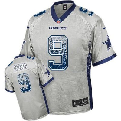Jerseys Factory Cheap Nike Cowboys #9 Tony Romo Grey Men's Stitc