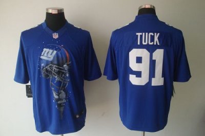 Jerseys Factory Cheap Nike Giants #91 Justin Tuck Royal Blue Tea