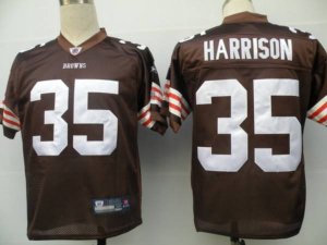 Jerseys Factory Cheap Browns #35 Jerome Harrison Brown Stitched