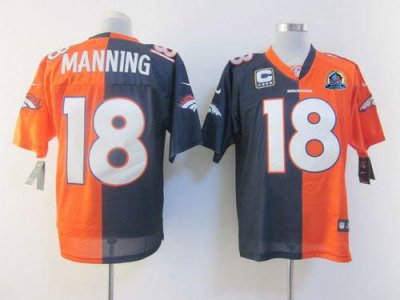 Jerseys Factory Cheap Nike Broncos #18 Peyton Manning Orange/Nav