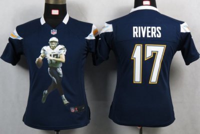 Jerseys Factory Cheap Nike Chargers #17 Philip Rivers Navy Blue