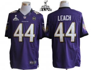 Jerseys Factory Cheap Nike Ravens #44 Vonta Leach Purple Team Co