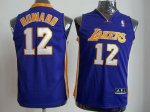 Jerseys Factory Cheap Revolution 30 Lakers #12 Dwight Howard Pur