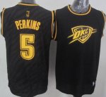 Jerseys Factory Cheap Thunder #5 Kendrick Perkins Black Precious