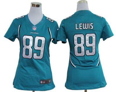 Jerseys Factory Cheap Nike Jaguars #89 Marcedes Lewis Teal Green