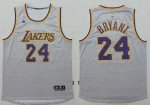 Jerseys Factory Cheap Lakers #24 Kobe Bryant Grey Fashion Stitch