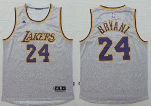 Jerseys Factory Cheap Lakers #24 Kobe Bryant Grey Fashion Stitch