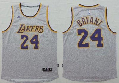 Jerseys Factory Cheap Lakers #24 Kobe Bryant Grey Fashion Stitch