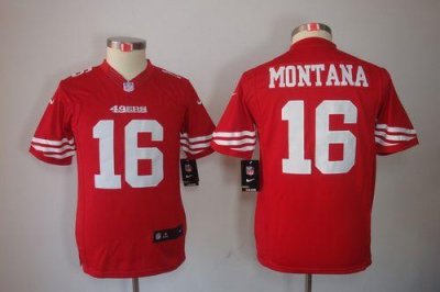 Jerseys Factory Cheap Nike 49ers #16 Joe Montana Red Team Color