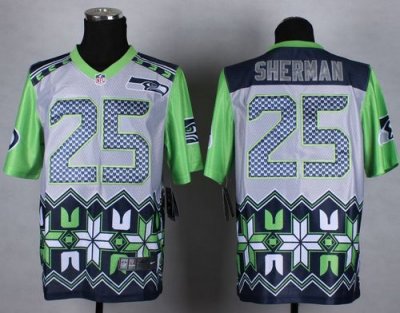 Jerseys Factory Cheap Nike Seahawks #25 Richard Sherman Grey Men