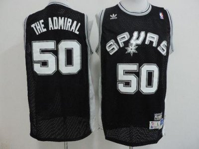 Jerseys Factory Cheap Spurs #50 David Robinson Black "The Admira