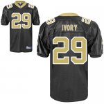 Jerseys Factory Cheap Saints #29 Chris Ivory Black Embroidered Y