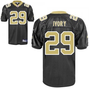 Jerseys Factory Cheap Saints #29 Chris Ivory Black Embroidered Y
