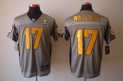 Jerseys Factory Cheap Nike Steelers #17 Mike Wallace Grey Shadow