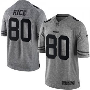 Jerseys Factory Cheap Nike 49ers #80 Jerry Rice Gray Men's Stitc