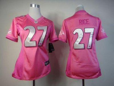 Jerseys Factory Cheap Nike Ravens #27 Ray Rice Pink Women's Be L