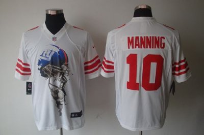 Jerseys Factory Cheap Nike Giants #10 Eli Manning White Men's Em