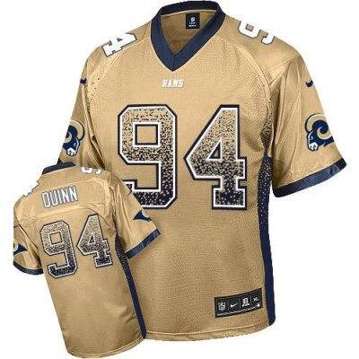 Jerseys Factory Cheap Nike Rams #94 Robert Quinn Gold Men's Stit