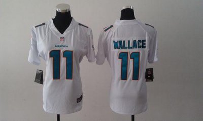 Jerseys Factory Cheap Nike Dolphins #11 Mike Wallace White Women