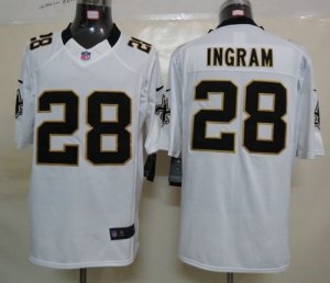 Jerseys Factory Cheap Nike Saints #28 Mark Ingram White Men's Em