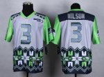 Jerseys Factory Cheap Nike Seahawks #3 Russell Wilson Grey Men's