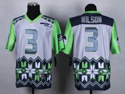 Jerseys Factory Cheap Nike Seahawks #3 Russell Wilson Grey Men's