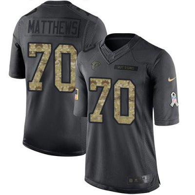 Jerseys Factory Cheap Nike Falcons #70 Jake Matthews Black Men's